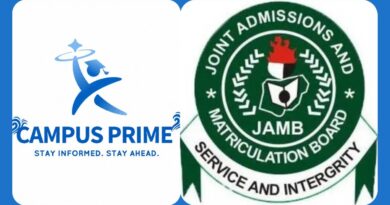 A combined graphic merging the official JAMB logo with the CampusPrime platform insignia to show updates for the JAMB CAPS Portal 2026 system.