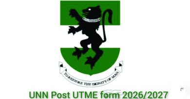 UNN Post UTME form registration portal guidelines