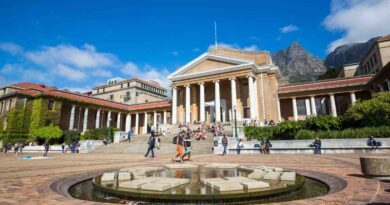 The scenic campus of the University of Cape Town, ranked as the number one best university in Africa in the 2026 global rankings